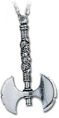 Double Axe Pendant Peltro Alchemy Gothic - Immagine 1 di 2