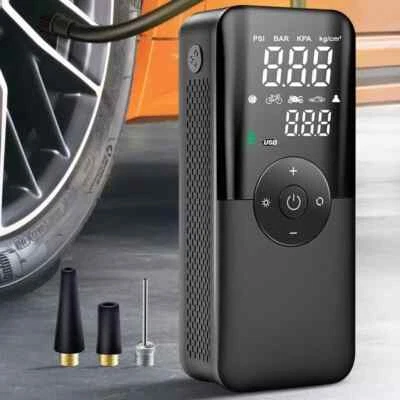 Car Tire Inflator Cordless Digital USB Rechargeable Tire Air Compressor Pump 12V - Image 1 of 4
