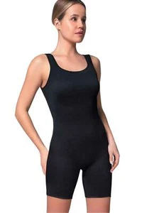 Giulia Black Ribbed Jumpsuit - Picture 1 of 4