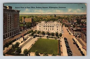 Wilmington DE-Delaware, Post Office, Rodney Square, Vintage c1941 Postcard - Bild 1 von 2