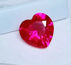 Red Ruby Mozambique Natural Heart Shape 7.45 Ct Certified Loose Gemstone - Picture 1 of 10