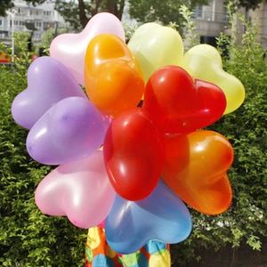 1-250pc 12" 10 Color Heart Shape Latex Balloons Wedding Party Decoration Helium - Picture 1 of 20