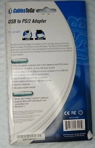 C2G 27225 USB to PS/2 Keyboard/Mouse Adapter Cable, Beige  - Picture 1 of 2