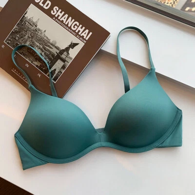 Sujetador push up de pecho pequeño para mujer Lencería sexy Delgada Acolchada Inalámbrica Sujetador Foto 1 de 4