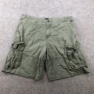 VTG Bugle Boy Shorts Men 36 Green Chino Cargo Pockets 10" Inseam Casual* - Image 1 of 4
