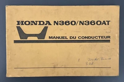 HONDA N360/N360AT Manuel du conducteur Lingua Francese 1970 - Immagine 1 di 4