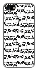 Coque en silicone imprimée compatible Apple iPhone 8 Réunion de Pandas - Photo 1 sur 3