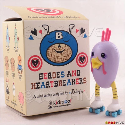 Kidrobot Heroes and Heartbreakers - Roller Bird (purple) figure by Ryan Bubnis - Image 1 of 3