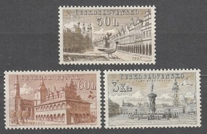 CZECHOSLOVAKIA 1954 SC#673/75 **MNH set. Beauty of our cities (I). - Imagen 1 de 1