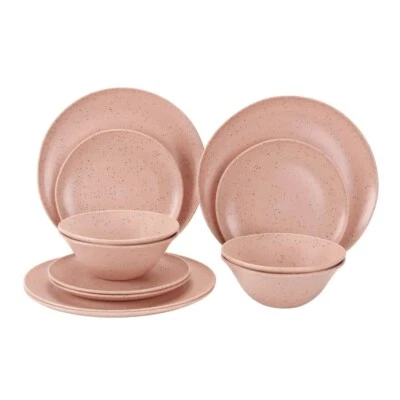 12-Piece Pink Dinnerware Set - Image 1 of 4