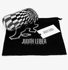 JUDITH LEIBER SOAP DISH Black & Silver Swarovski Crystal Leather Handbag $3995.