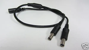 12"Y-Cable AC Male-2 Dual Female Power Camera Splitter - Picture 1 of 1