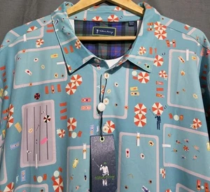 Camisa polo de golf William Murray para hombre 3XL con estampado de piscina de agua elástica NUEVA - Imagen 1 de 6