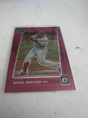 2021 Panini Donruss Optic - Rated Rookie Rafael Marchan #82 Red Wave Prizm (RC) - Image 1 of 2