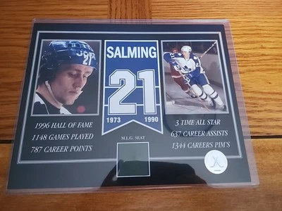 Borje Salming Toronto Maple Leafs Piece Of History Picture With Coa - Image 1 of 2