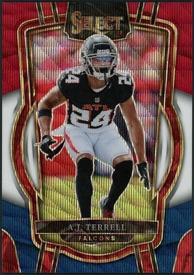2022 Panini Select A.J. Terrell Tri-Color Prizm #/149 Card #296 - Image 1 of 2
