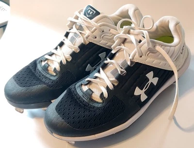 UNDER ARMOUR Men's UA Yard Low ST Baseball Cleats Black White Shoes Size 7 US - Image 1 of 4