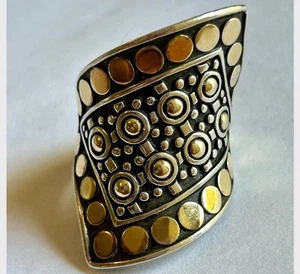 Anillo envolvente contorno de puntos Jaisalmer de plata esterlina de oro de 18 quilates John Hardy - TALLA 7 - Imagen 1 de 4