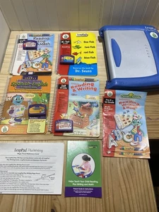 Leapfrog LeapPad Plus Writing LOT 4 Books and Games + Extras READ - TESTED Works - Picture 1 of 19