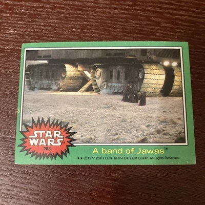 1977 Topps Star Wars Green Series 4 #203 A Band Of Jawas Foto 1 de 2