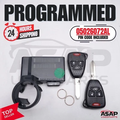 🍎 VIN PROGRAMMED PLUG & PLAY IMMOBILIZER DODGE NITRO JEEP LIBERTY 05026072AL 🍎 - Image 1 of 4