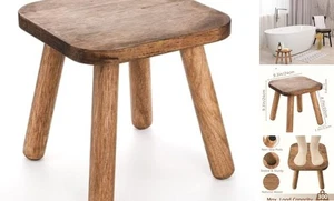 9 Inch Small Wooden Step Stool, Non-Slip One Step Stool for Adults, Holds up - Picture 1 of 8