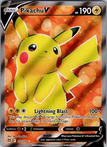 Pikachu V (Full Art) Ultra Rare SWSH09: Brilliant Stars 157/172 Near Mint - Picture 1 of 2