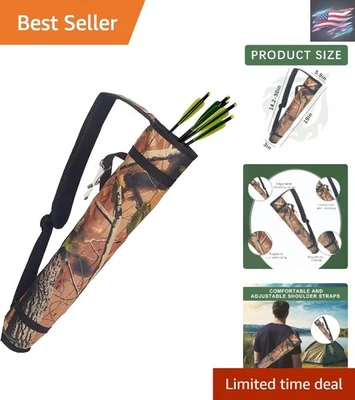 Adjustable Dual Carry Archery Quiver - Lightweight Camouflage Arrow Holder - Image 1 of 4