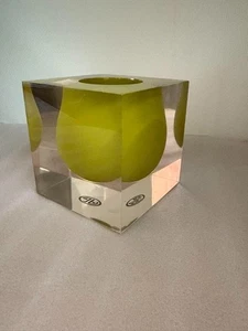 Jonathan Adler Bel Air Acrylic Vase Yellow - Modern Chic Designer Home Decor - Picture 1 of 4