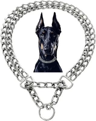 Collar de martingala para perros de aleación de acero resistente a prueba de masticación cadena estrangulador entrenamiento Foto 1 de 4