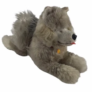 Steiff Molly Husky Hund Deutschland Ohr Flagge Knopf Brustanhänger Plüschtier 0340/35  - Bild 1 von 9