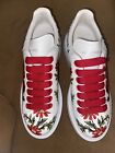 Alexander Mcqueen Leather Floral Women?S Sneakers Authentic