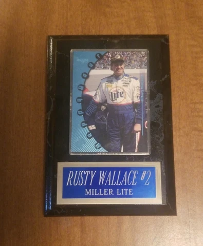 Rusty Wallace #2 Miller Lite Plaque 4.5"×6.5" NASCAR Cover