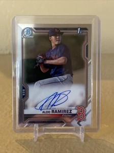 Aldo Ramirez 2021 Bowman Chrome Auto 1st Bowman Red Sox