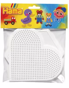 Cuentas de planchado Hama placas de lápiz Midi CORAZÓN/HEXÁGONO cada 1 placa blanca plantilla - Imagen 1 de 2