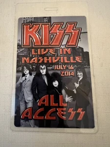 KISS 2014 Live In Nashville All Access Pass - Picture 1 of 1