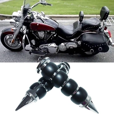 Empuñaduras de manillar cromadas de 7/8" para Kawasaki Vulcan VN 800 900 1500 Foto 1 de 4