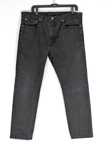 Levis 502 Jeans Tapered Fit Slim Mens 36x30 Black Denim Red Tab - Picture 1 of 12