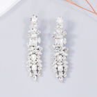 1 Pair Statement Rhinestones Earrings Tassel Chain Earrings Prom Drop Dangle