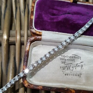 Pulsera Tenis Qvc Diamonique Plata de Ley 925, Brillantes Diamantes Simulados - Imagen 1 de 8