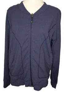Athleta Bombastic Jacke Damen Gr. Large Strick Taschen Outdoor Navy Full Zip - Bild 1 von 9