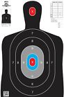 25x Paper Shooting Targets Range Pistol Rifle Gun Black Silhouette 12x18