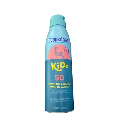 Coppertone Kids Sunscreen Spray 50, Water Resistant Sunscreen for Kids NEW - Image 1 of 3