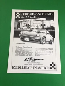 1985 PORSCHE 911 TURBO VINTAGE ORIGINAL PRINT AD ADVERTISEMENT PRINTED - Picture 1 of 1
