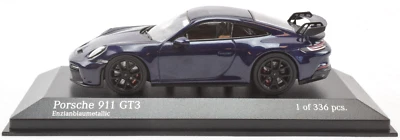 Minichamps Porsche 911 992 Gentian Blue GT3 1:43 Scale Diecast Car 410069206 - Image 1 of 4