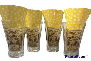 Juego de 4 vasos de pinta vintage de Coca Cola de 16 oz THE ARCHIVES cambio de siglo años 80 - Imagen 1 de 9