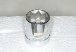 Vintage Indestro Super 1224S Socket, 1/2" Drive, 3/4" 8pt Point USA Made - Picture 1 of 3