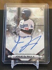 Josue De Paula 2023 Bowman Sterling On Card Auto LA Dodgers Prospect