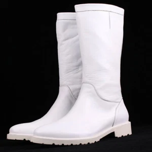 High Top Men Shoes Genuine Leather High Boots Cowboy Boots New Men's Long Boots - Imagen 1 de 9
