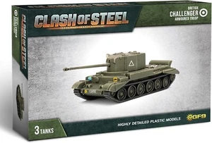 Clash of Steel: British - Challenger Armoured Troop (x3 Plastic) CSB05 - Picture 1 of 1